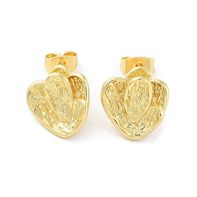 Rack Plating Brass Stud Earring EJEW-C078-02B-G-1