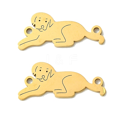201 Stainless Steel Connector Charms STAS-U003-06G-1