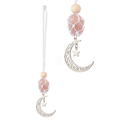 Moon 201 Stainless Steel Pendant Decorations HJEW-JM00958-1