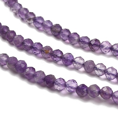 Natural Amethyst Beads Strands X-G-K373-B03-03-1