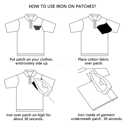 Computerized Embroidery Cloth Iron on/Sew on Patches DIY-F030-11-29-1