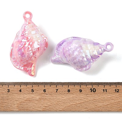 UV Plating Opaque Acrylic Big Pendants AC-CBA617C-01-1
