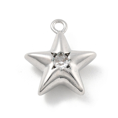 Brass Micro Pave Cubic Zirconia Pendants LS-KK-D283-14P-1