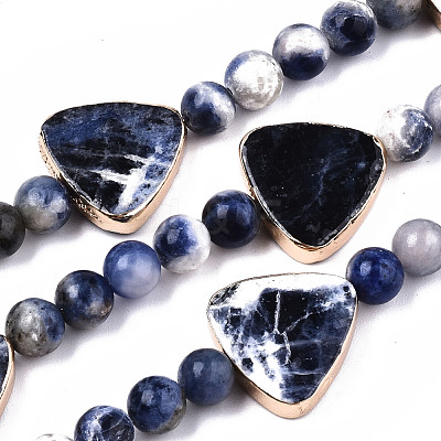 Natural Sodalite Beads Strands G-T131-64-1