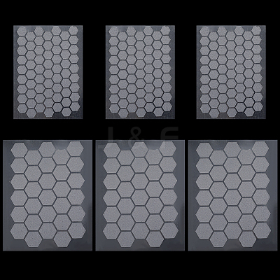 8Pcs 2 Styles PEVA Rubber Anti-Slip Hexagonal Phone Grip Tape Stickers for Phones AJEW-SP0002-64B-01-1