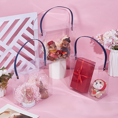 Transparent Plastic Bag Gift Packaging CON-WH0085-104A-1