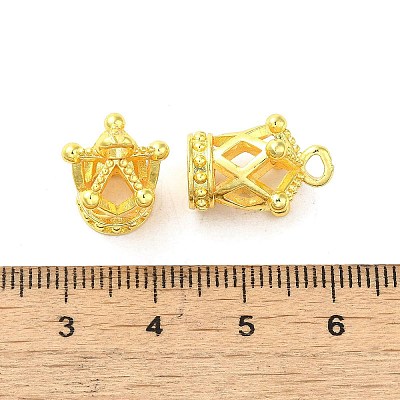 Rack Plating Brass Pave Clear Cubic Zirconia Pendants KK-D100-05G-1