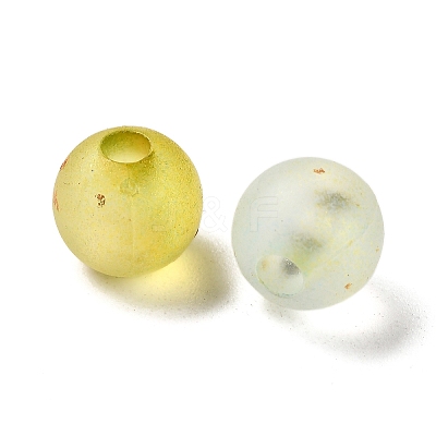 Frosted Transparent Acrylic Beads X1-OACR-F013-13H-1