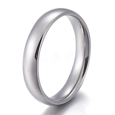 Non-Tarnish 304 Stainless Steel Flat Plain Band Rings STAS-I160-C-P-1
