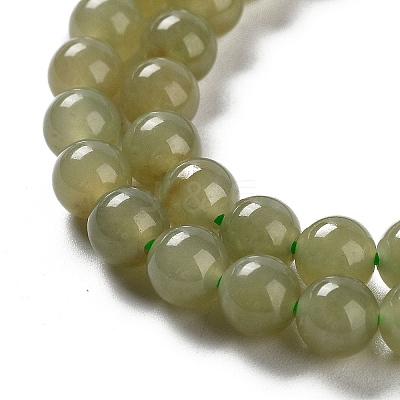 Natural Nephrite Jade/Hetian Jade Beads Strands G-NH0005-030D-1