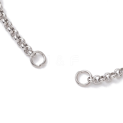 304 Stainless Steel Rolo Chain Slider Bracelet Makings AJEW-JB01254-02-1