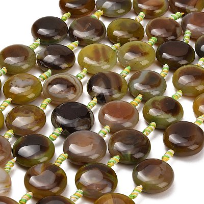 Natural Agate Beads Strands G-A321-L04-01-1