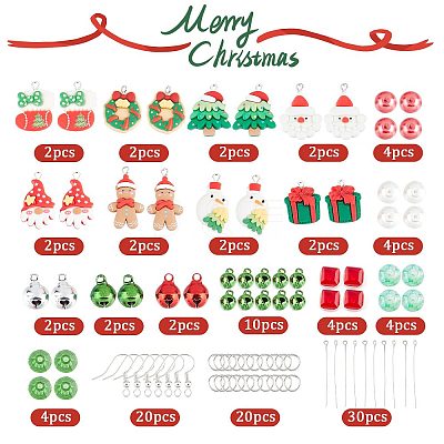 Christmas Day Earring Making Kit DIY-SC0021-93-1