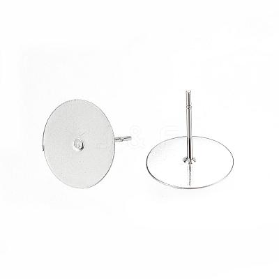 Tarnish Resistant 304 Stainless Steel Stud Earring Findings STAS-D448-088P-12mm-1