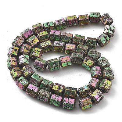 Electroplated Natural Lava Rock Beads Strands G-A251-A01-01K-1