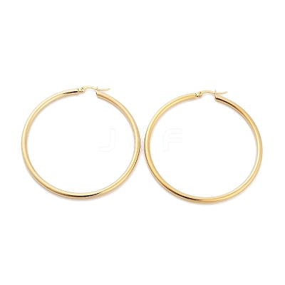 Ring 304 Stainless Steel Hoop Earrings for Women Men EJEW-B049-01I-G-1