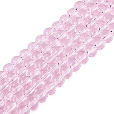 Transparent Glass Beads Strands GLAA-T032-T6mm-24-1