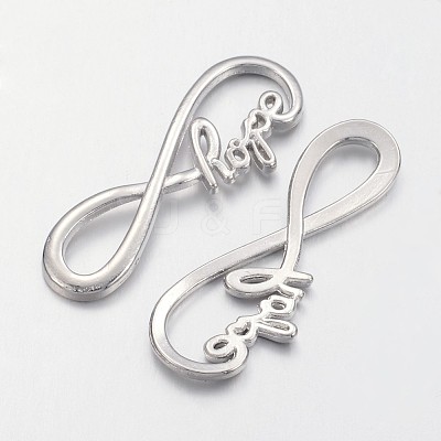 Tibetan Style Alloy Infinity with Hope Links connectors LS-TIBE-S230-P-FF-1