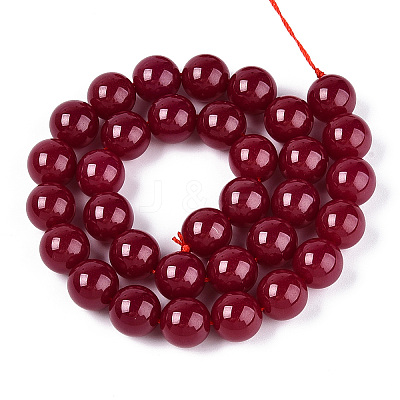 Lab Grown Red Corundum Beads Strands G-N351-01A-01-1