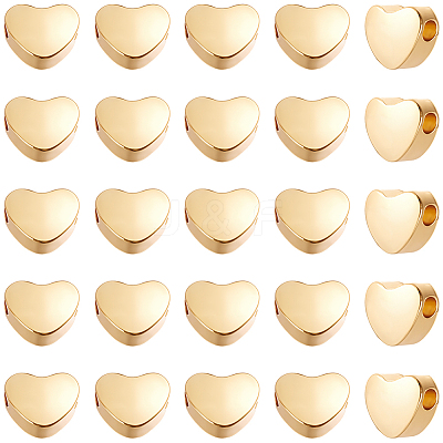 30Pcs Brass Beads KK-BBC0028-28G-1
