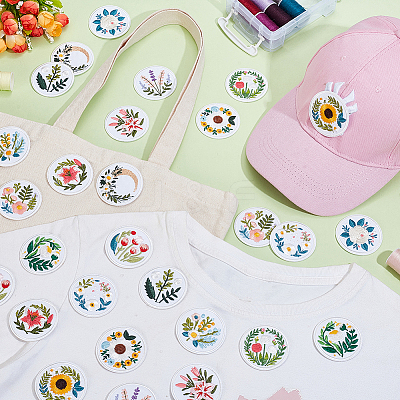 14Pcs Polyester Clothing Patches PATC-WH0022-41-1