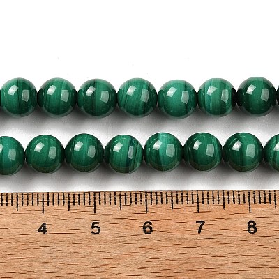 Natural Malachite Beads Strands G-A271-A01-8mm-1