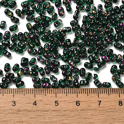 Spray Painted Glass Seed Beads SEED-F005-10A-05-1