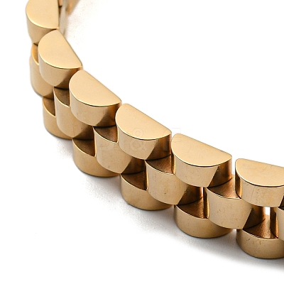 Ion Plating(IP) 304 Stainless Steel Thick Link Chain Bracelet Hand Polished BJEW-G649-10B-G-1