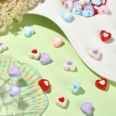 100Pcs Opaque Acrylic Beads SACR-CJ0001-25-1