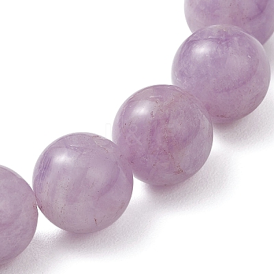 Natural Lavender Amethyst Round Beads Stretch Bracelets for Women BJEW-JB12127-01-1