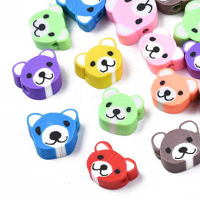 Handmade Polymer Clay Beads X-CLAY-S096-004-1