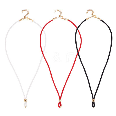 6Pcs 3 Colors 3MM Nylon Braided Cord Necklace Making AJEW-TA00058-1