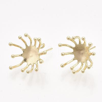 Brass Stud Earring Findings KK-T038-582G-NF-1