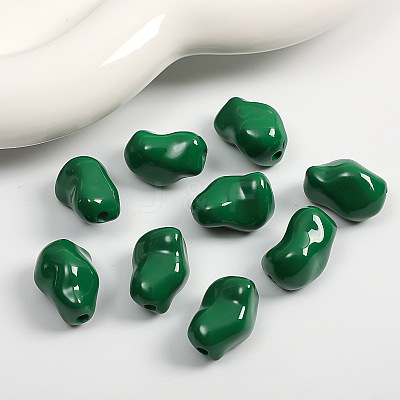 Opaque Acrylic Beads MACR-WH0007-168M-1
