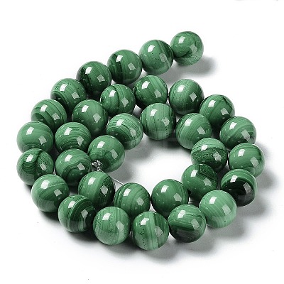 Natural Malachite Beads Strands G-F571-27AB1-12mm-1