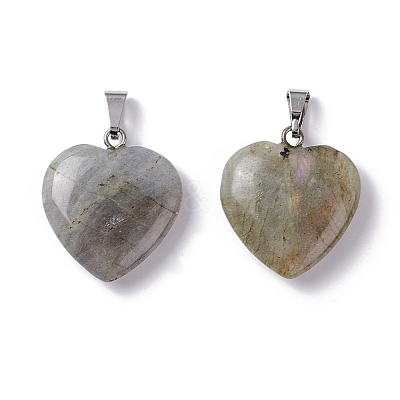 Natural Labradorite Pendants G-G956-B24-FF-1