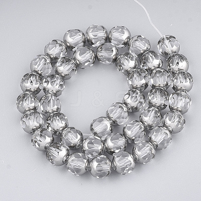 Electroplate Glass Beads Strands EGLA-T019-02I-1