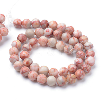 Natural Red Netstone Bead Strands G-R345-4mm-45-1