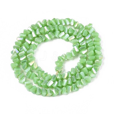 Electroplate Opaque Glass Beads Strands GLAA-N022-4mm-16-1