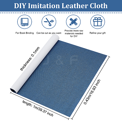 1Pc DIY Imitation Leather Cloth DIY-OC0010-65F-1