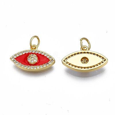 Brass Micro Pave Clear Cubic Zirconia Pendants LS-ZIRC-N039-204C-1