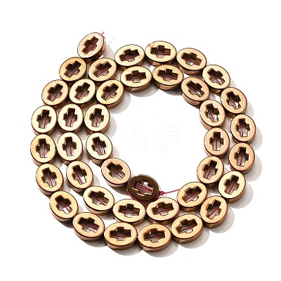 Electroplated Synthetic Non-magnetic Hematite Beads Strands G-L613-Z01-02D-1