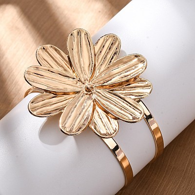 Alloy & Iron Cuff Bangles for Women BJEW-F501-01A-KCG-1
