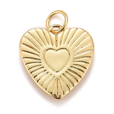 Rack Plating Real 18K Gold Plated Brass Pendants KK-E260-01G-E-1
