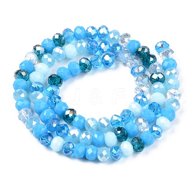 Electroplate Glass Beads Strands X-EGLA-N002-12E-1