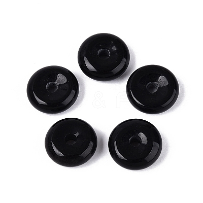 Natural Black Onyx Charms G-Q601-30A-01-1