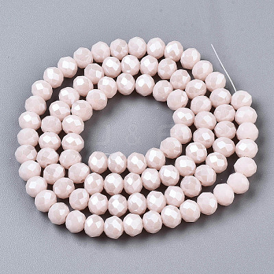 Electroplate Glass Beads Strands EGLA-A034-P10mm-A08-1