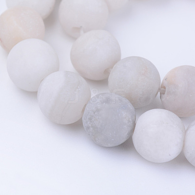 Natural Agate Beads Strands X-G-Q462-8mm-09-1