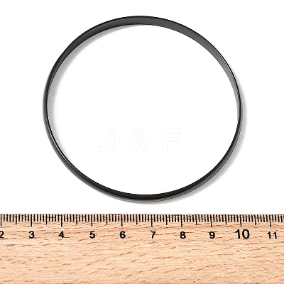 304 Stainless Steel Plain Bangles for Women Men BJEW-Z167-01M-02-1