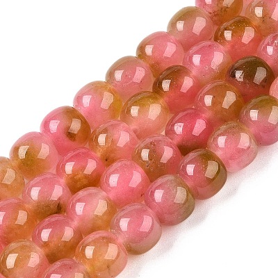 Dyed Natural White Jade Beads Strands G-T138-D10-1